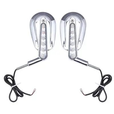 $69.15 • Buy For Harley V-Rod VRod Muscle VRSCF Chrome Motorcycle Mirrors W/ LED Turn Signals