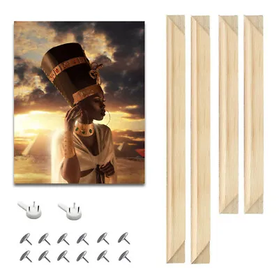 Pine Wood Canvas Stretcher Bars Kit Painting Photo DIY Frame Home Wall Art Decor • £9.19