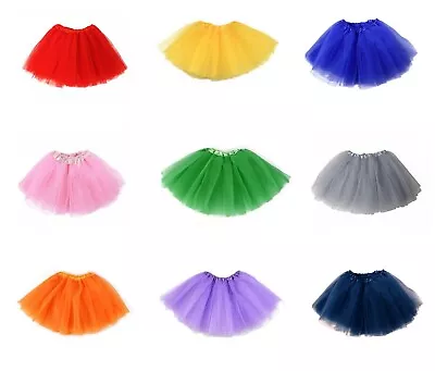 Girls Kids Tutu Skirt Fancy Dress Children Ballet Tutu Skirts Halloween Party • £3.85