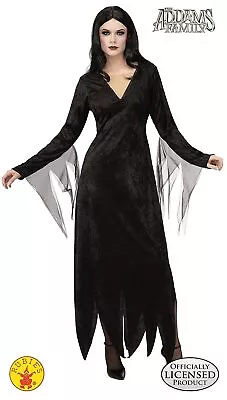 Morticia Addams Family New Movie Cartoon Fancy Dress Up Halloween Adult Costume • $55.95