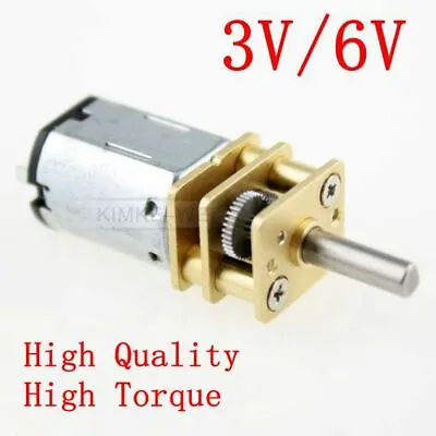 N20 12GA 3V/6V DC 15-540RPM Mini Torque Gear Box Motor Reducer Reversible Motor • $5.81