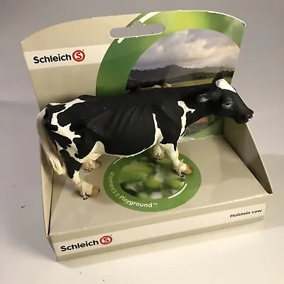 Schleich 13633 Holstein Cow Dairy Breed Model Toy Cow RETIRED NEW In BOX • $22.49