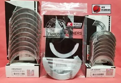 Acura Integra 90-01 King Main Bearings Rod Bearings Thrust Washer Set B18A B18B • $52.95