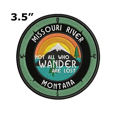Missouri River Montana Embroidered Patch Iron-On / Sew-On Compass Applique • $4.95