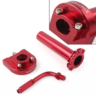 90 Accelerator Throttle Cable Adjuster Fit Universal Motorcycle W/ Handgrip Red • $25.24
