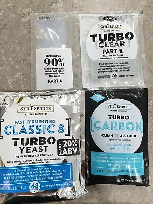 Still Spirits Turbo Classic 8 Yeast Carbon Clear Triple Pack Home Brew • $26