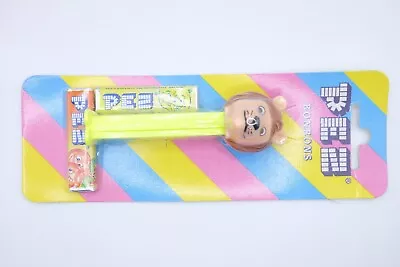 Vintage Rare Misfit Pez Dispenser Lion On A Yellow Stem Striped Card • $73.90