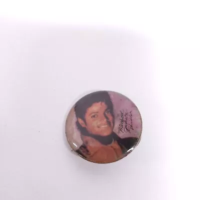 Vintage 1980's MICHAEL JACKSON THRILLER Round Metal 1  BUTTON PIN Pinback • $7.99