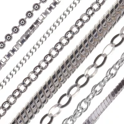 925 STERLING SILVER NECKLACE CHAIN ITALIAN JEWELLERY - Various Styles & Lengths • £5.77