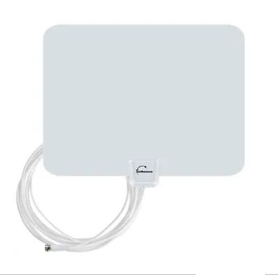 Digital Indoor TV Antenna Long Range 35 Miles Flat HDTV VHF UHF White Multi LOT • $13.99