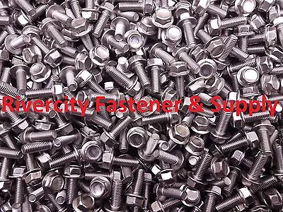 (10) M6-1.0 X 16 / M6x16 Hex Flange Bolts DIN 6921 6mm X 16mm Stainless Steel • $10.88