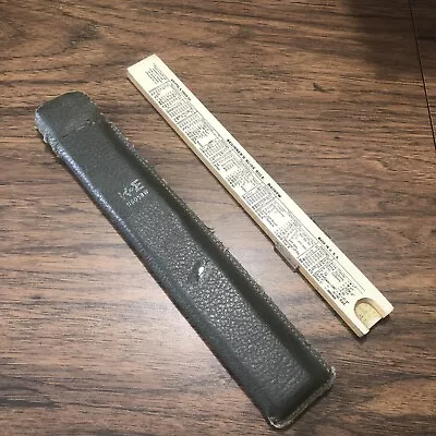 Vintage K&E Keuffel & Esser NY Beginner Slide Rule Rare N4058W W/ Case Made USA • $12.75