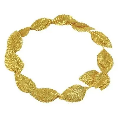 Roman Gold Leaf Laurel Wreath Greek Goddess Headpiece Toga Fancy Dress Costume • £2.99