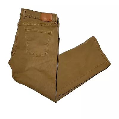 Mott & Bow Straight Mercer Jeans Men's 38x30 Khaki Tan Stretch Denim • $42