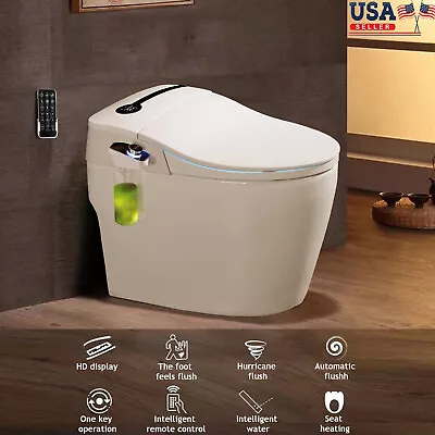 Elongated One Piece Smart Toilet Multifunctional Remote Control Smart Toilet  • $678.64