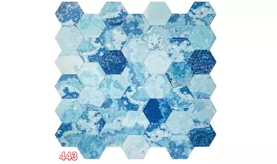 HomeyMosaic Metal Backsplash Peel & Stick Hexagon Tile Stick On Kitchen Bathroom • $23.98
