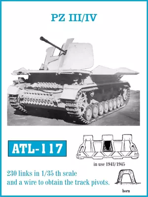 Friulmodel 1/35 German Panzer III/IV 40cm 1943/45 Individual Track Links ATL-117 • $39.99