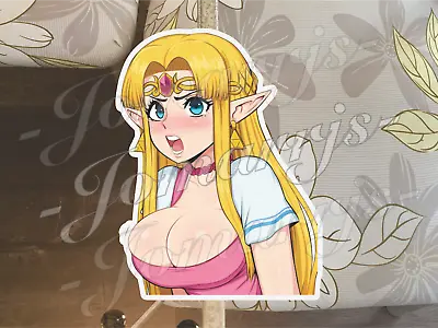 The Legend Of Zelda Anime Princess Upset Custom Sticker Decal 0002 Manga Oppai • $6.49