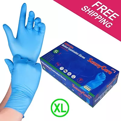 100 SunnyCare Nitrile Exam Gloves Powder Free Chemo-Rated (Non Vinyl Latex) - XL • $7.50