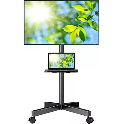 Mobile TV Stand For 23-60 Inch LCD LED Flat/Curved Panel Screen TVs Tilt TV ... • $65.37