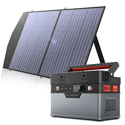 ALLPOWERS Solar Generator 700W Power Station Baterry +100W Foldable Solar Panel • $349