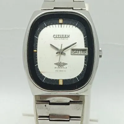 Citizen 4-821416k Automatic Day/Date Vintage Men’s Watch AKJ41AK2 • $33