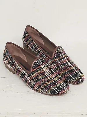 $49.90 • Buy Zalo Vintage Classic Tweed Loafers Multi Color Plaid Womens Shoes Sz 37 Us 6.5 