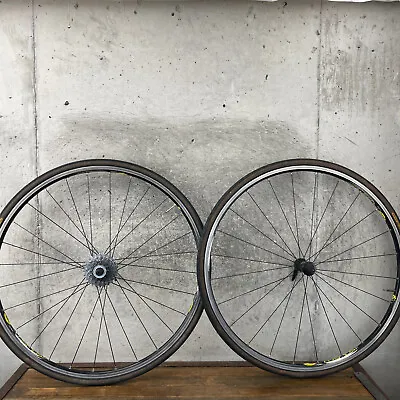 Vintage Mavic Cosmos Wheel Set 700c Clincher 8s 9s 10s Race Quick Release 130 Mm • $233.99