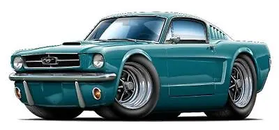 Wall Decal Compatible With 1965 Ford Mustang GT 289 Fastback Boys Room Garage • $25.99