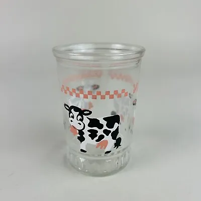 Vintage BAMA Country Cow Jelly Jar Juice Glass 4” MCM Retro Children’s Farm Cute • $5