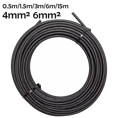 £14.99 • Buy Solar Panel PV Cable DC Rated 4mm² & 6mm² + MC4 Connector Crimp Wire Red/Black