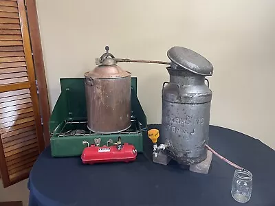 Antique Milk Can Transformed Into Part Of A Functional Mini Moonshine Still • $1200