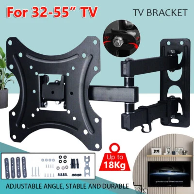 $21.59 • Buy Full Motion TV Wall Mount Bracket Swivel Tilt 32 37 40 42 50 52 55 Inch LED LCD