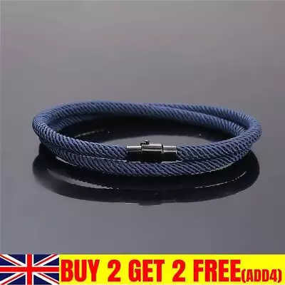 Minimalist Men Rope Bracelet Double Layer Braclet  Homme Accessories Multi-color • £4.99