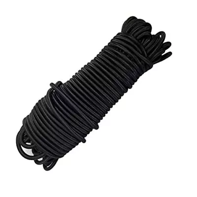 1/4” X 32.8FT Elastic Bungee Shock Cord Heavy Duty Kayak 1/4  X 32.8ft Black • $21.03