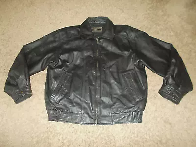 Mens Vintage Members Only Leather Bomber Coat Jacket Size Xl • $27