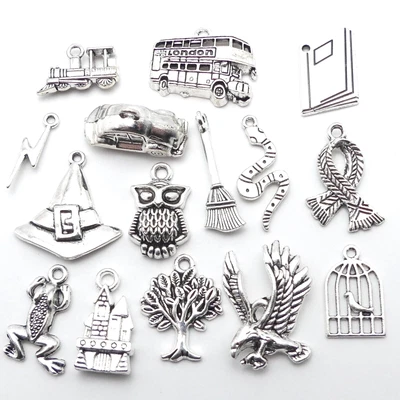 £4.50 • Buy 15 Harry Potter Tibetan Silver Charms Jewellery Making Mixed Wizard Charm