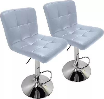 Set Of 2 Bar Stools Swivel Adjustable Bar Chair Modern PU Leather Pub Bar Chairs • $69.95