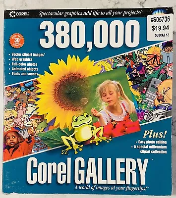 New And Sealed Corel Gallery 380K Vector Clipart Sounds Fonts Windows 95/98 • $27.99