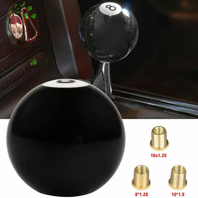 #8 Eight Pool Billiard Ball Custom Gear Shifter Shift Knob Car Lever Black Truck • $11.51