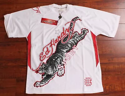 NWT-Authentic Men's Ed Hardy GymSports Tiger S/S T-shirts Tee Top Size L • $19.99