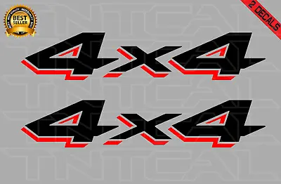 4x4 Decal Set Fits: Dodge Ram Dakota 1500 2500 Truck Vinyl Stickers Black/Red • $15.55