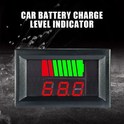 £3.35 • Buy Meter 12V 24V 36V 48V 60V 72V Battery Tester Car Battery Charge Level Indicator