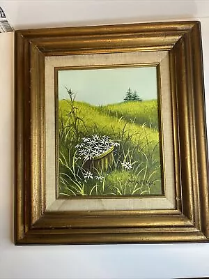 Martens Vintage Oil Painting. Flowers - Signed Framed 17” By 15” • $129