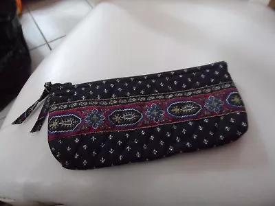  Vera Bradley Brush And Pencil Case In Retired Black Pattern  • $15