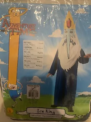 $29.99 • Buy NWOT Adventure Time Evil Villain Ice King Costume Magic Wizard Child Size M 8-10