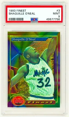 SHAQUILLE O'NEAL 1993 Topps Finest #3 PSA 9 (Non-Refractor) • $39.99