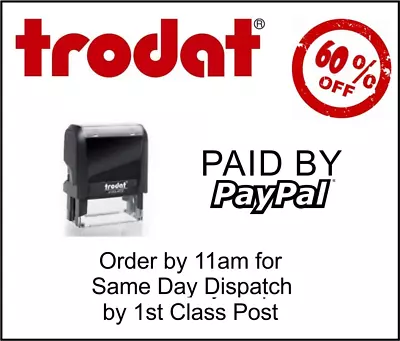 SELF INKING RUBBER STAMP - PAID BY PAYPAL - Top Quality Trodat - FAST DISPATCH • £22.45