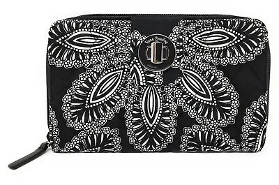 Vera Bradley Turnlock Wallet In Blanco Bouquet - NWT - $54.00 MSRP! • $29.95