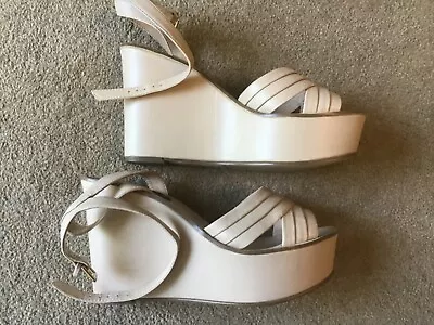 Miss Selfridge Biege Platform Sandals Size 6 • £32